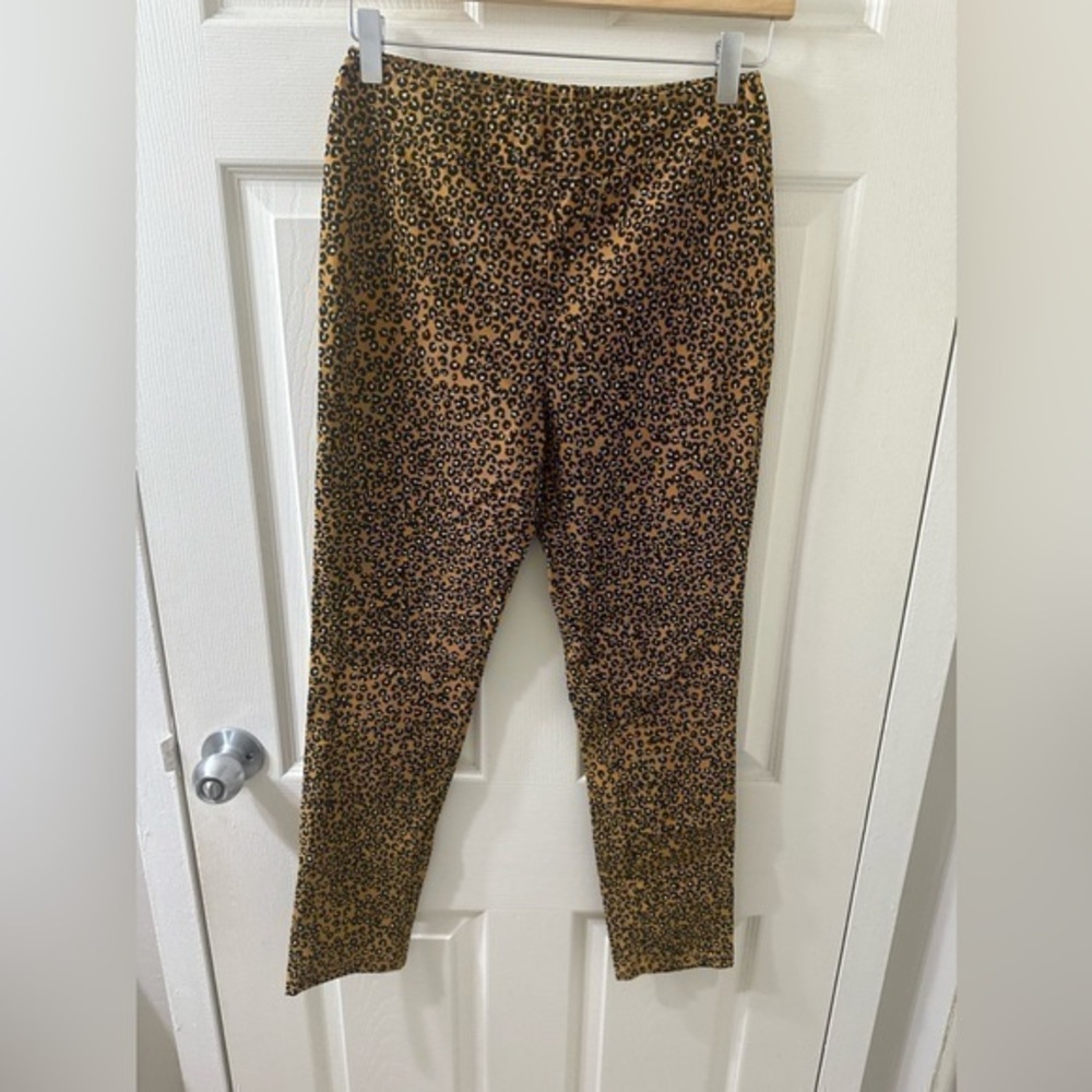 Who What Wear Leopard Print Stretchy Skinny Pants Size 2